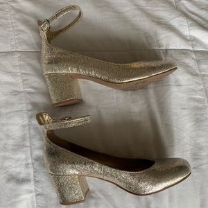 BP. By Nordstrom Gold Shimmer Ankle Pump